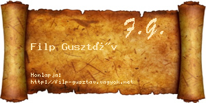 Filp Gusztáv névjegykártya