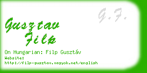 gusztav filp business card